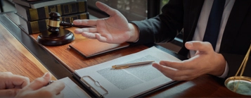 Showing open hands in a meeting