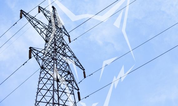 Power lines and tower