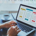 subscription plan for online service, SaaS concept software as a service, man choosing online education course, buy streaming access